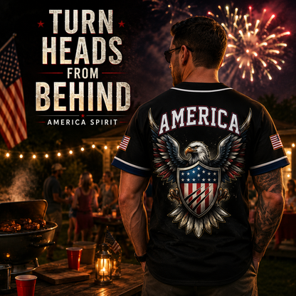 American-style baseball jersey