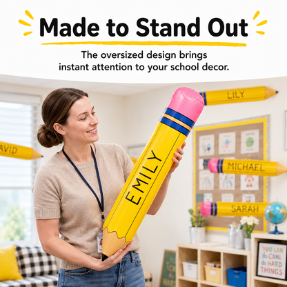 📢 55% OFF ENDS TODAY 💥 ✏️ 12Pcs Giant Inflatable Pencils (27"/44") | Back to School Decor 🎈