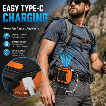 🔥 Turbo Waist Fan💨 Powerful airflow blows directly under your shirt