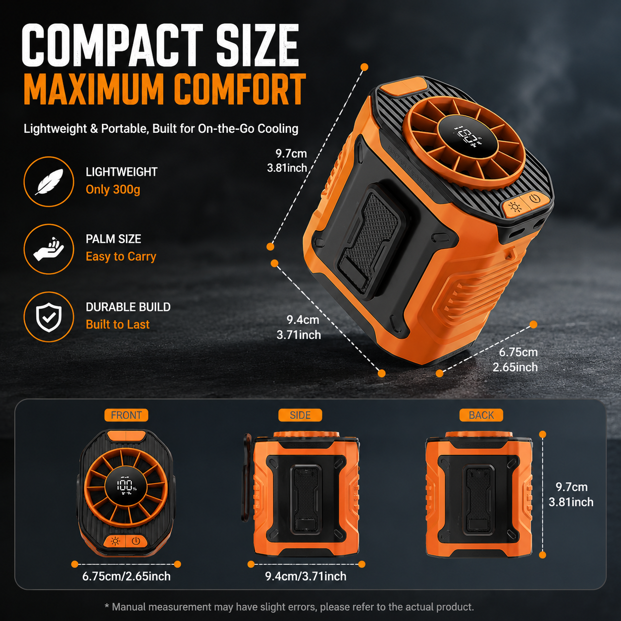 🔥 Turbo Waist Fan💨 Powerful airflow blows directly under your shirt