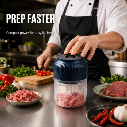 🥗⚡ Mini Electric Food Chopper – Fast 4-Blade Kitchen Grinder