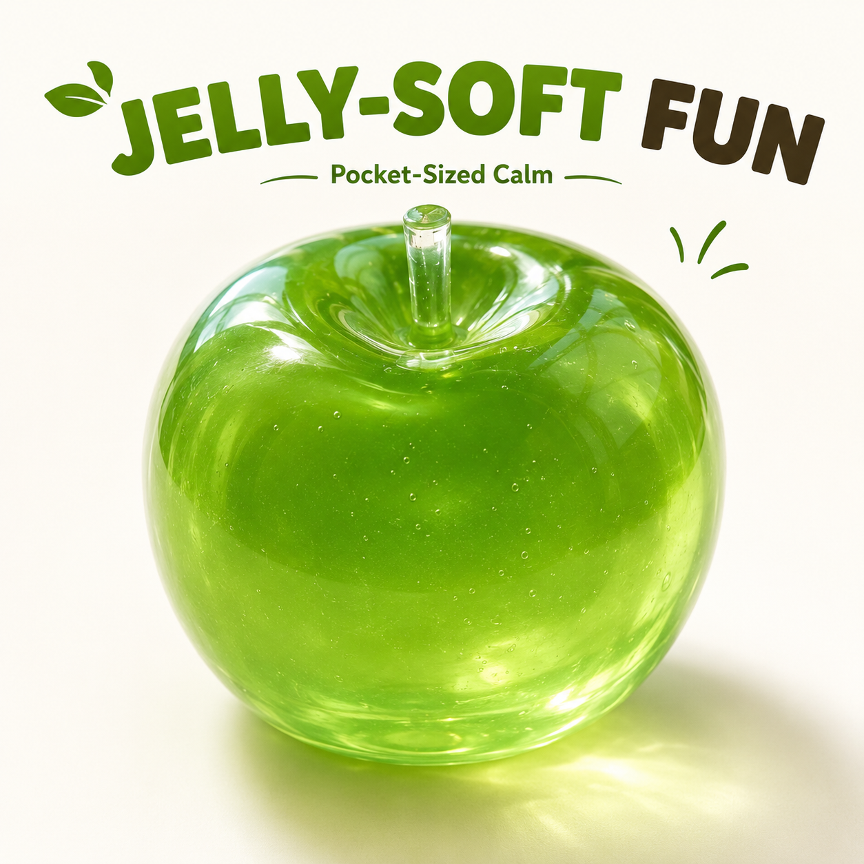🍏 Realistic Jelly Apple Stress Reliever | Slow-Rising Sensory Toy