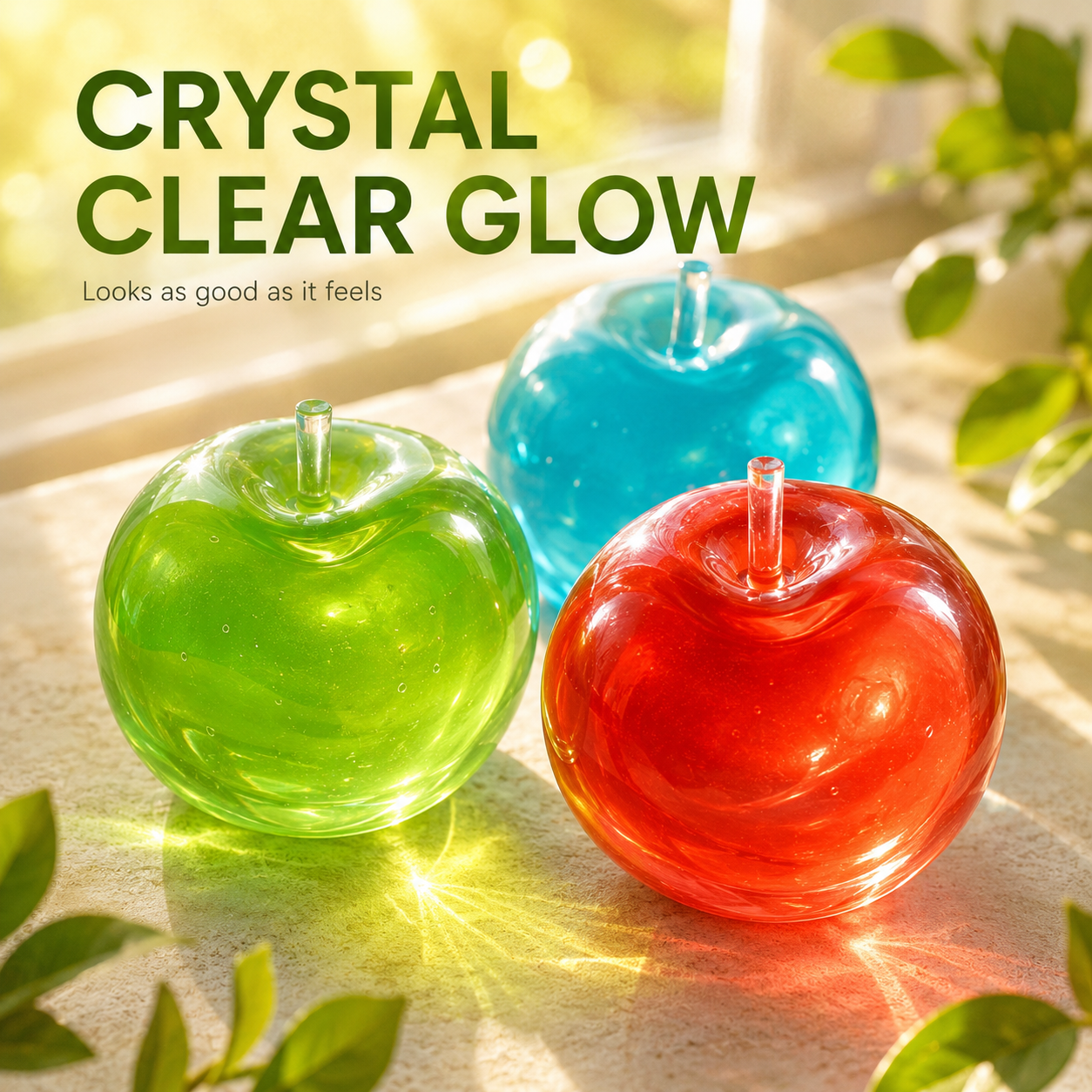 🍏 Realistic Jelly Apple Stress Reliever | Slow-Rising Sensory Toy
