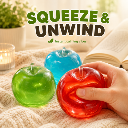 🍏 Realistic Jelly Apple Stress Reliever | Slow-Rising Sensory Toy