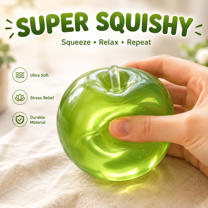 🍏 Realistic Jelly Apple Stress Reliever | Slow-Rising Sensory Toy