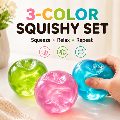 🍏 Realistic Jelly Apple Stress Reliever | Slow-Rising Sensory Toy