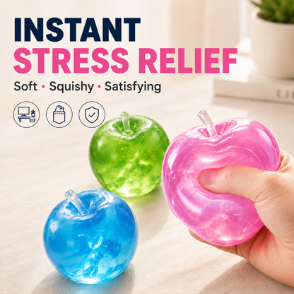 🍏 Realistic Jelly Apple Stress Reliever | Slow-Rising Sensory Toy