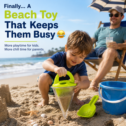 🏖️ Kids Sand & Water Funnel Toy with Sifting Shovel – Keeps Kids Busy All Afternoon 🌊