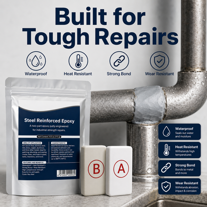💥SAVE 50% NOW🛠️ Epoxy Repair Putty – ⚡ Sets in 5 Minutes, Cures Like Steel – Fix Furniture, Pipes, Ceramics & More – 4000 PSI Strength