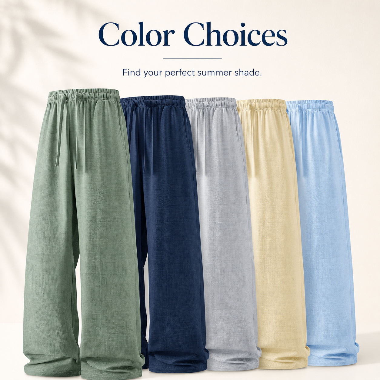 ☀️ Beat The Heat 50% OFF – 👖 Cool & Breathable Summer Pants – Non-Sheer, Relaxed Straight Leg