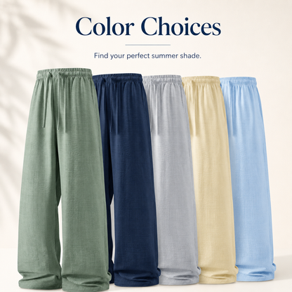 ☀️ Beat The Heat 50% OFF – 👖 Cool & Breathable Summer Pants – Non-Sheer, Relaxed Straight Leg