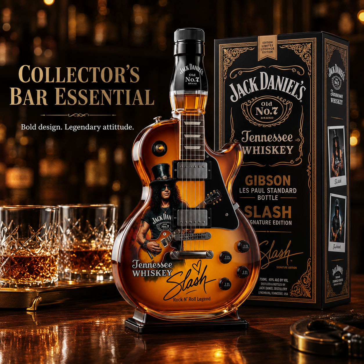 🎸 Electric Guitar Whiskey Bottle – 🥃 Rock-Inspired Collectible Display – Home Bar Decor & Gift for Music Fans