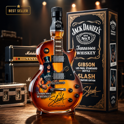 🎸 Electric Guitar Whiskey Bottle – 🥃 Rock-Inspired Collectible Display – Home Bar Decor & Gift for Music Fans