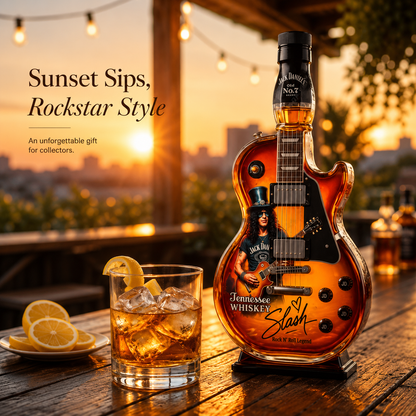 🎸 Electric Guitar Whiskey Bottle – 🥃 Rock-Inspired Collectible Display – Home Bar Decor & Gift for Music Fans
