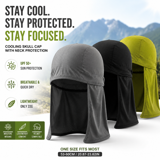 ☀️🔥3-pack Cooling Skull Cap Elastic Hard Hat