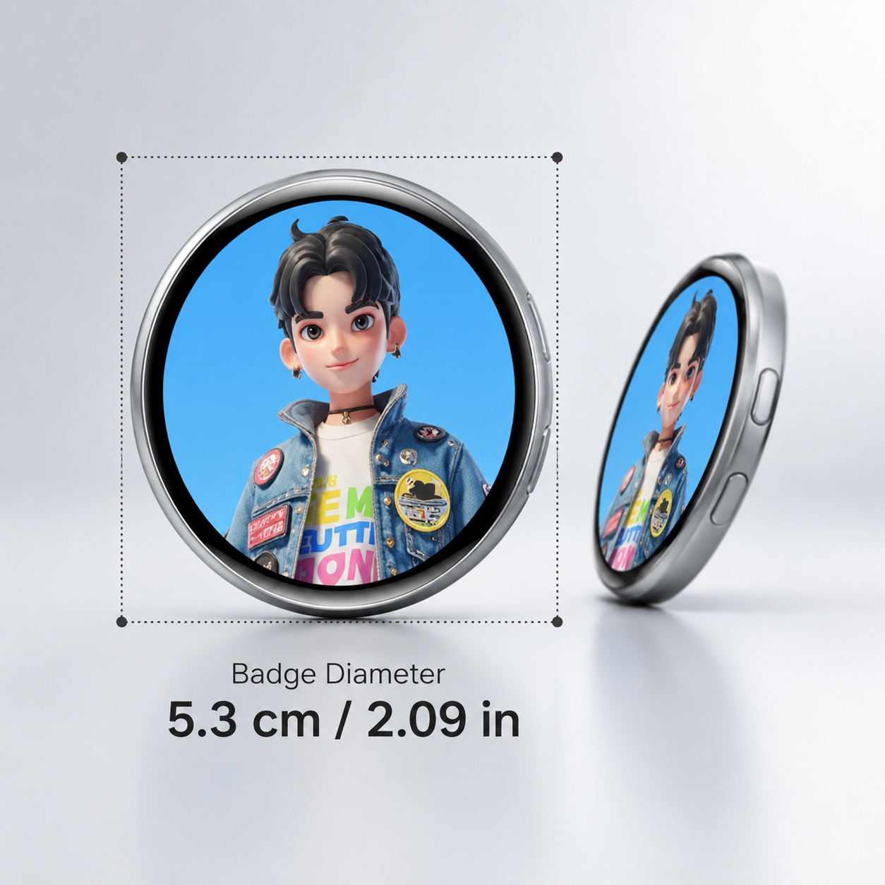 ✨ Smart Digital Display Badge | Photos, GIFs & Custom Style