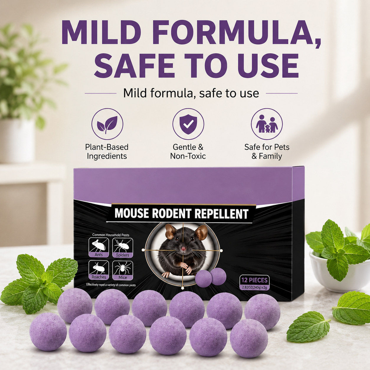 💥LAST DAY SALE 70% OFF💥 12-Pack Rodent Repellent Balls