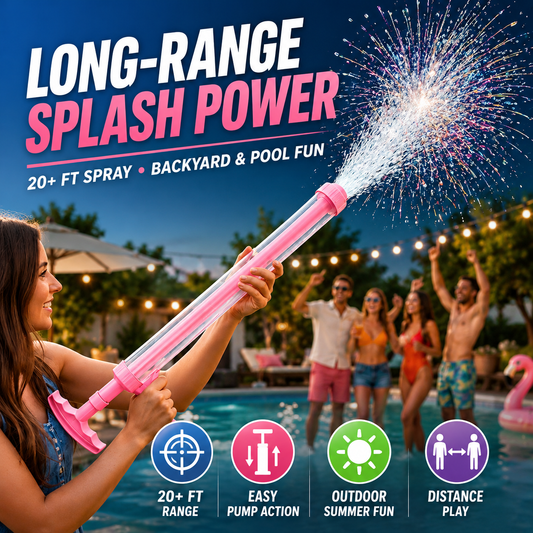 💦 The cutest summer water blaster for pool parties, beach days, and backyard fun.