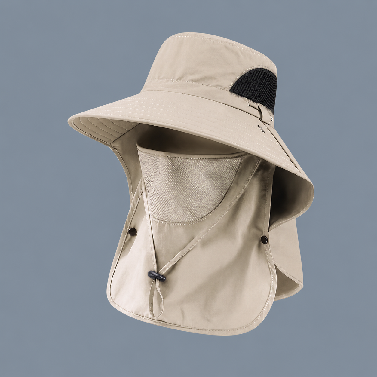 🔥 Closeout Sale – 🧢 Full Coverage Outdoor Sun Hat – Detachable Face Cover, Breathable Mesh, Lightweight for Fishing & Hiking