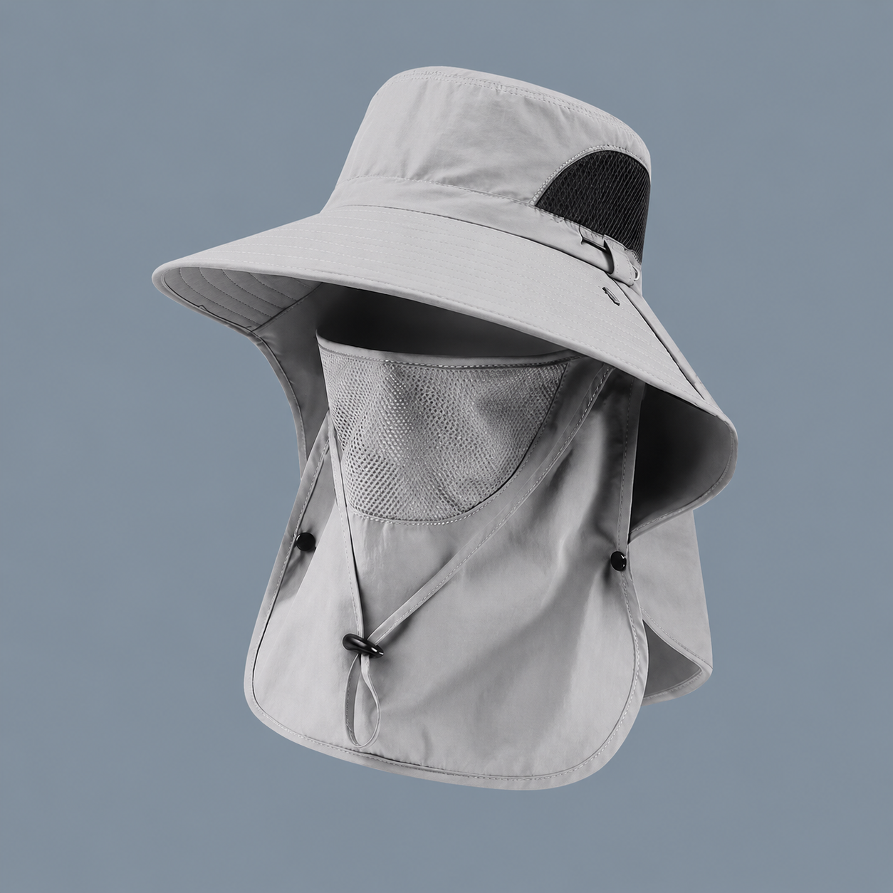 🔥 Closeout Sale – 🧢 Full Coverage Outdoor Sun Hat – Detachable Face Cover, Breathable Mesh, Lightweight for Fishing & Hiking
