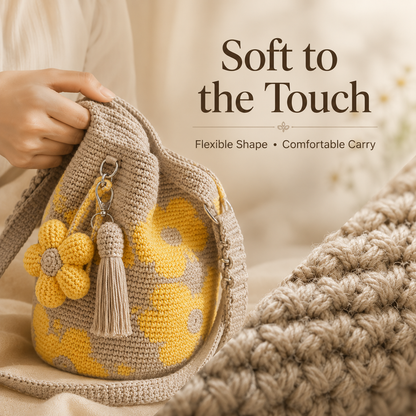 🔥🔥Hot Sale Handmade Crochet Flower Tote 🌼✨