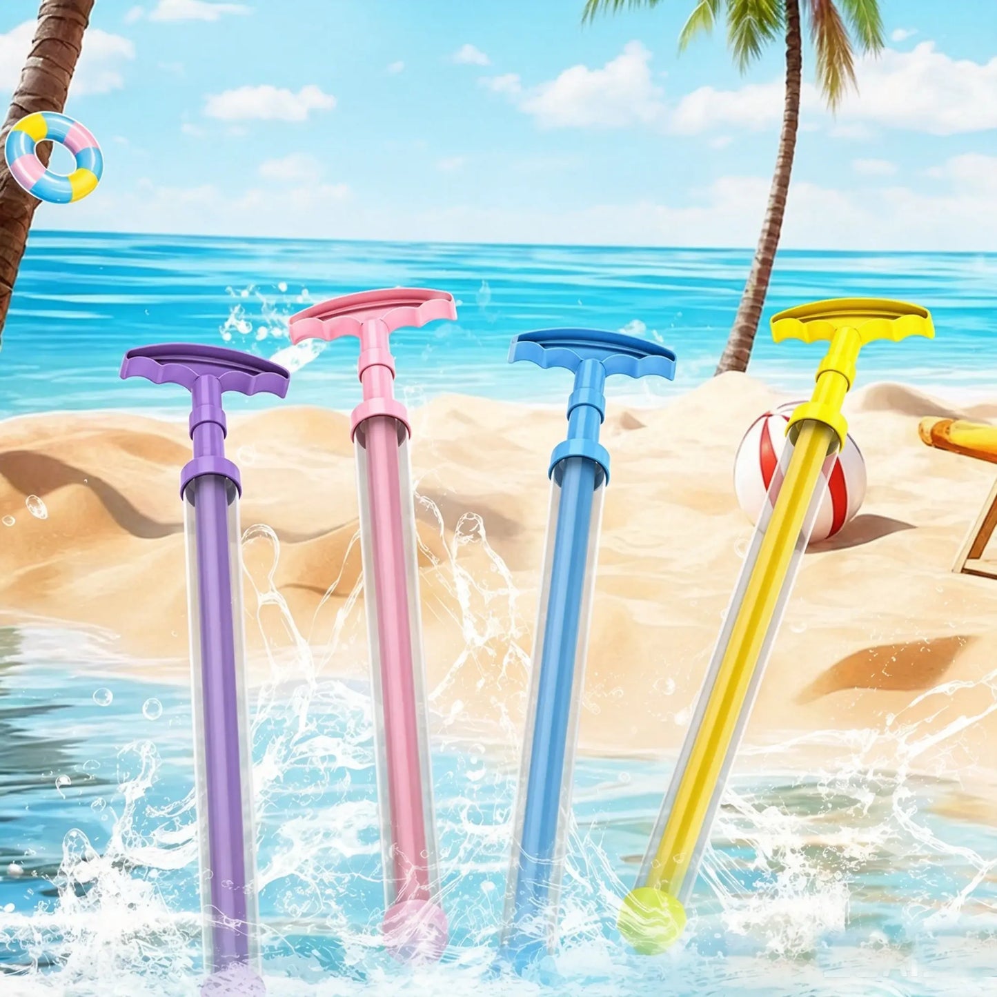 🌸💦 Pink Firework Water Gun | Cute Long-Range Summer Water Toy