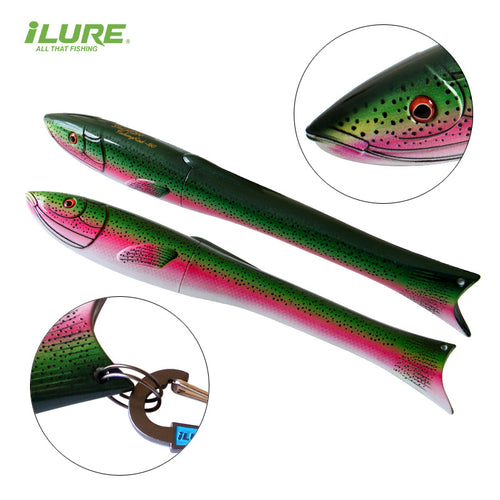 Fish-shaped Telescopic Lure Fishing Rod with Straight Handle