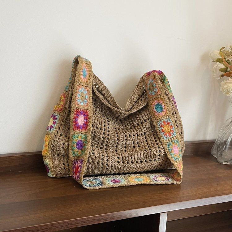 👜🧶 Chunky Knit Crochet Tote Bag | Beach & Summer Shoulder Bag