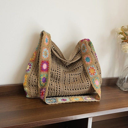 👜🧶 Chunky Knit Crochet Tote Bag | Beach & Summer Shoulder Bag