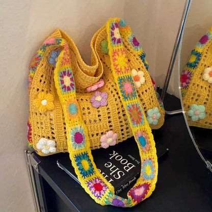 👜🧶 Chunky Knit Crochet Tote Bag | Beach & Summer Shoulder Bag