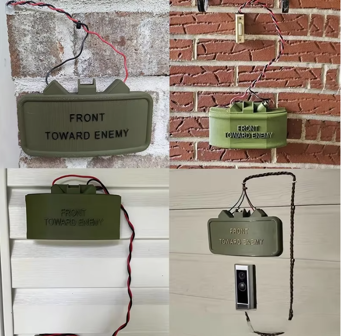 Funny Mine Prop Doorbell Prank Cover Sign