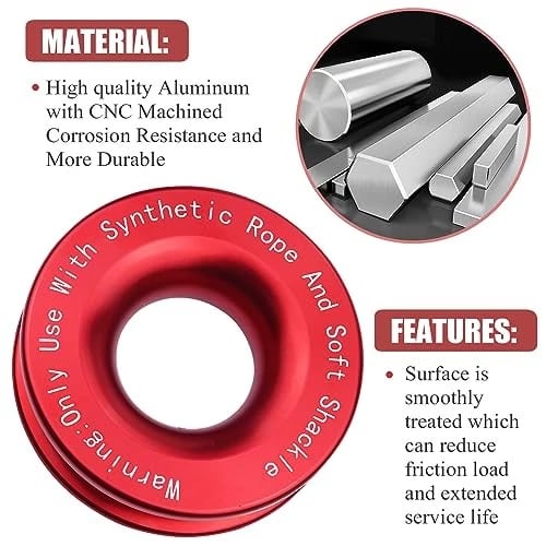 💪 Synthetic Winch Rope & Soft Shackle Recovery Set – 41,000lbs Strength 🔥