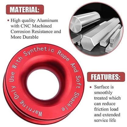 💪 Synthetic Winch Rope & Soft Shackle Recovery Set – 41,000lbs Strength 🔥