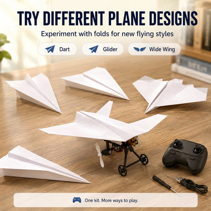 ✈️ RC Paper Airplane Kit – Turn Ordinary Paper Into A Flying Remote-Control Aircraft