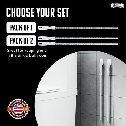 Cleaning Brush for Sink Drain Pipes and Overflow Drains