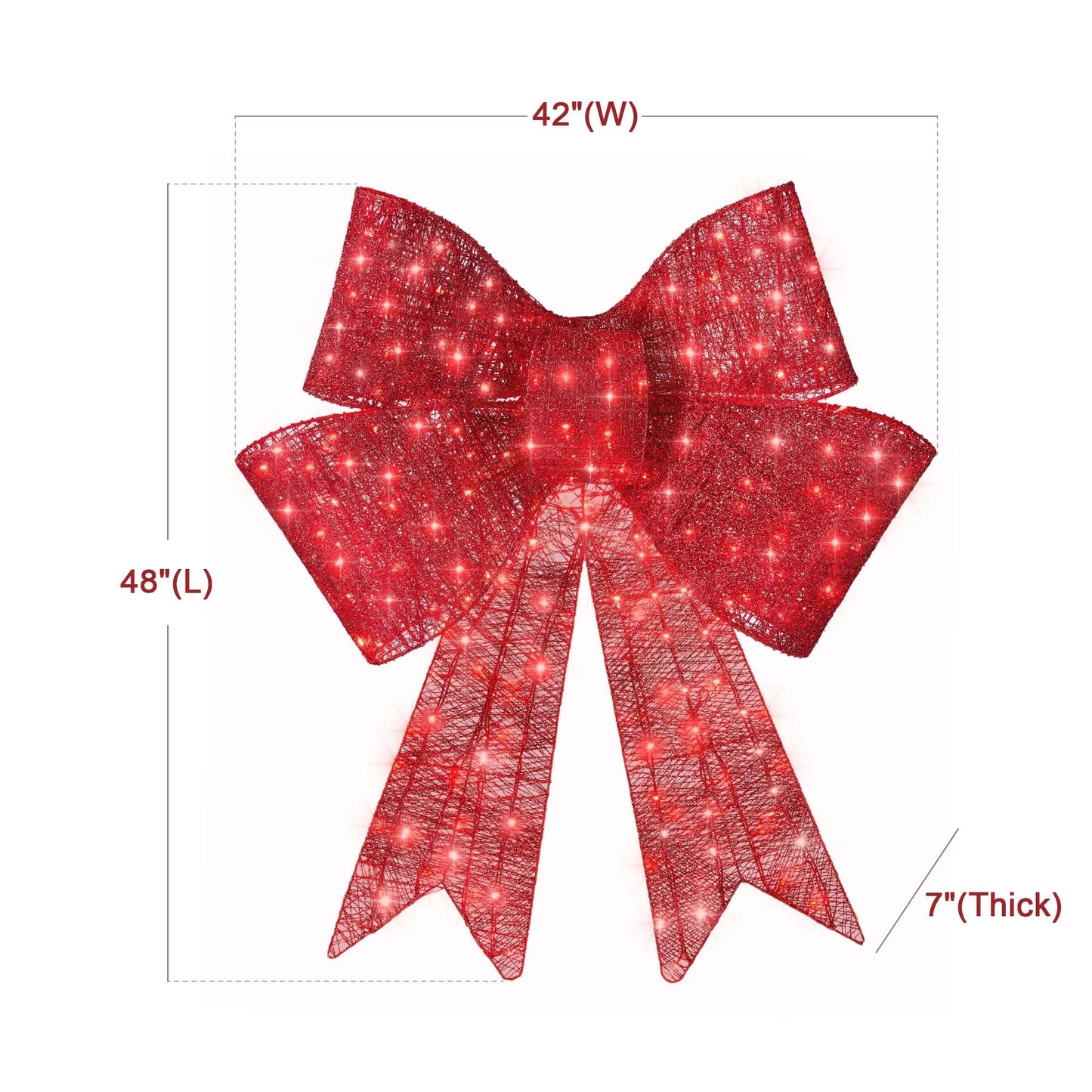 🔥49% OFF Hot Sale🎁✨🎄 48-Inch Lighted Christmas Bow 🎀