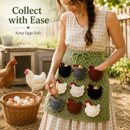 New European and American-style Hand-Knitted Cartoon Thanksgiving Fashion Turkey Apron with Tie Straps