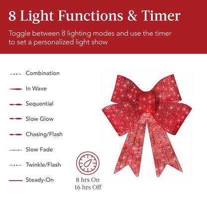 🔥49% OFF Hot Sale🎁✨🎄 48-Inch Lighted Christmas Bow 🎀