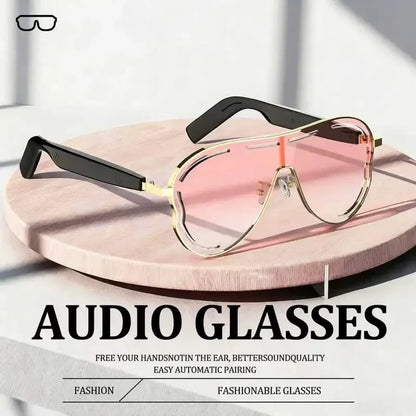 😎 Smart Audio Sunglasses – 🎧 Open-Ear Bluetooth 5.4 with HiFi Stereo – UV & Blue Light Protection, 8H Battery, Touch Control