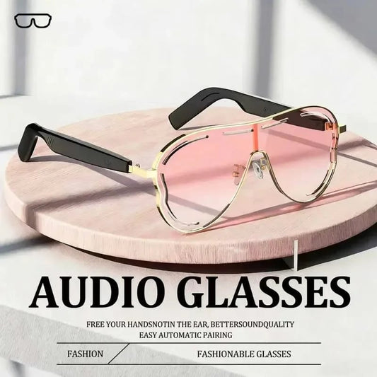 😎 Smart Audio Sunglasses – 🎧 Open-Ear Bluetooth 5.4 with HiFi Stereo – UV & Blue Light Protection, 8H Battery, Touch Control