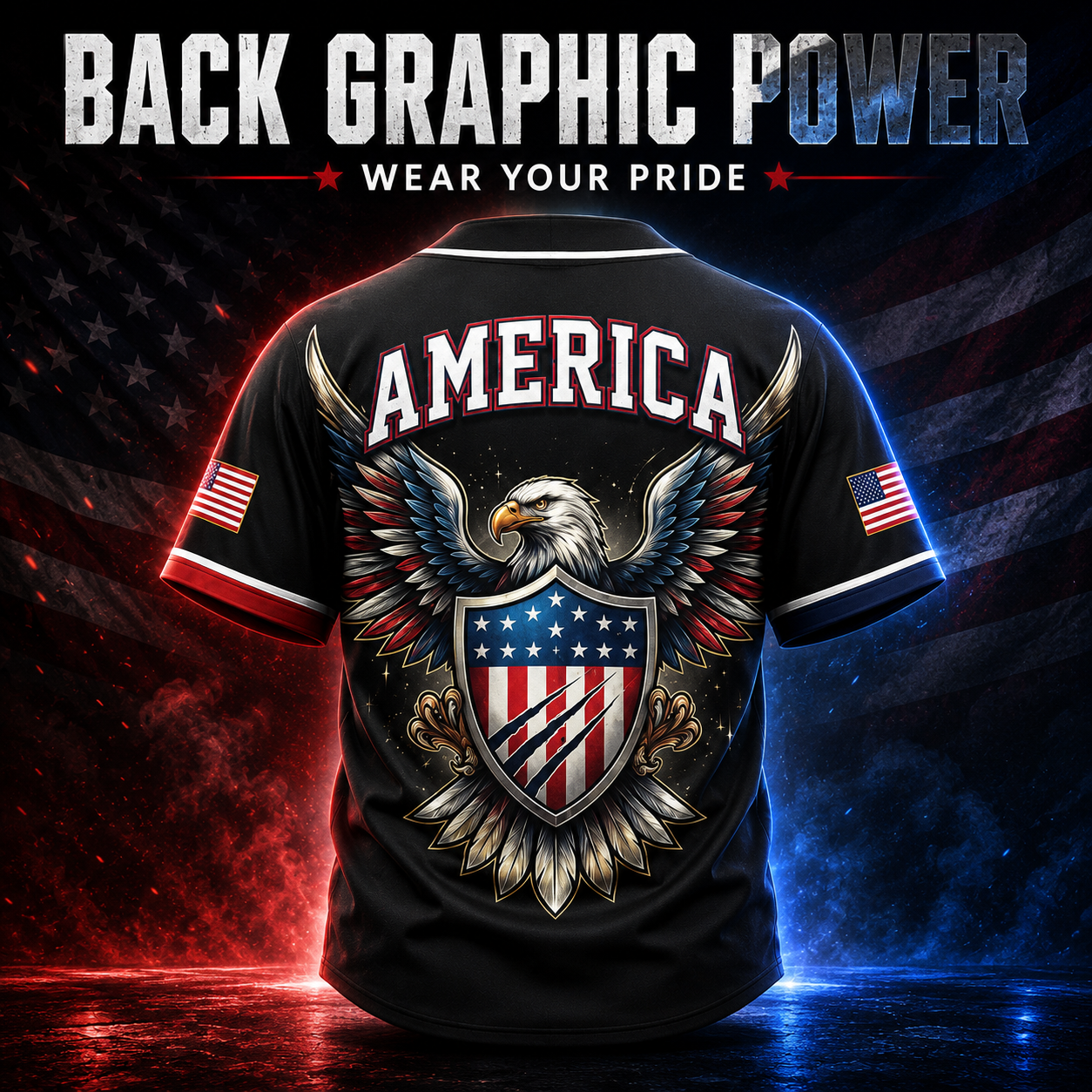 American-style baseball jersey