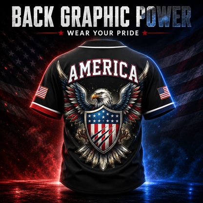 American-style baseball jersey
