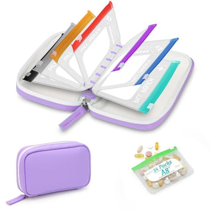 💊 A8 Waterproof Pill Pouch Set – Large Weekly Travel Medicine Organizer