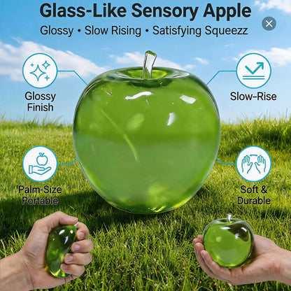🍏 Realistic Jelly Apple Stress Reliever | Slow-Rising Sensory Toy
