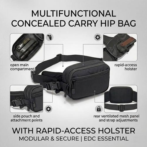 🔥 Tactical Waist Bag – Rugged EDC Crossbody Pack for Travel & Outdoor Adventure