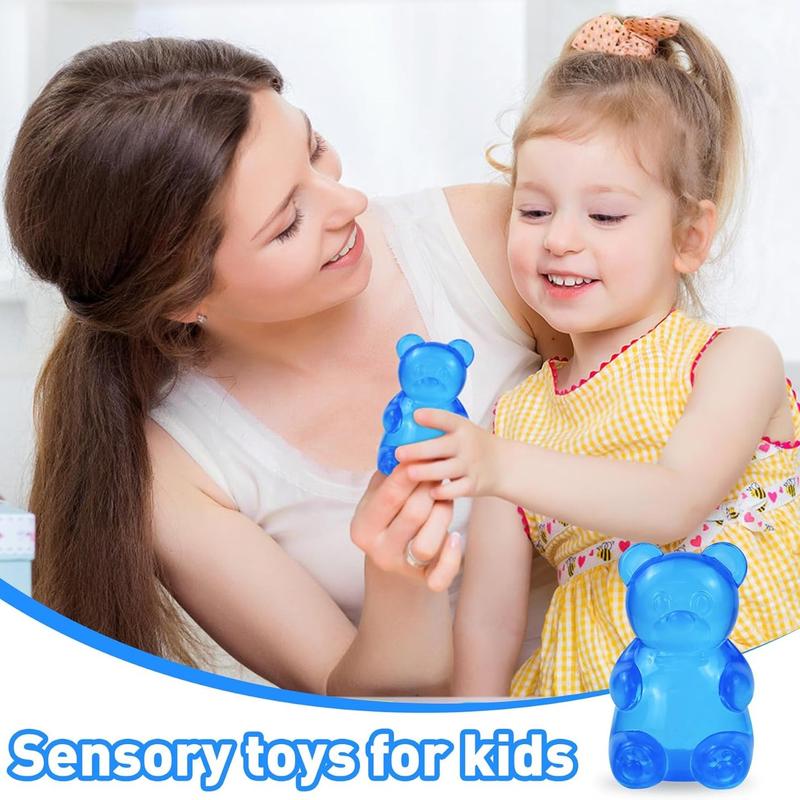 4 counts Squishy Bear - Sensory Fidget Toy with Jelly-Like Filling