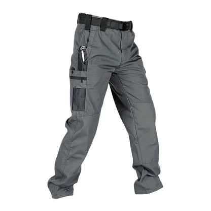🔥Men's Waterproof Tactical Work Pants - Solid Color with Multi-Pockets for Outdoor Activities