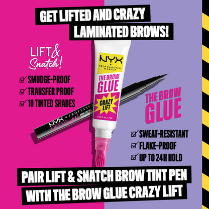 Brow Lamination Gel with 16HR Strong Hold & Built-In Styling Comb