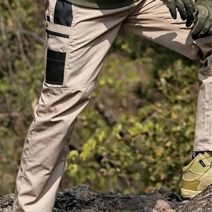 🔥Men's Waterproof Tactical Work Pants - Solid Color with Multi-Pockets for Outdoor Activities