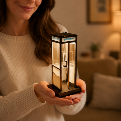 Phone Booth Table Lamp: A Nighttime Decoration